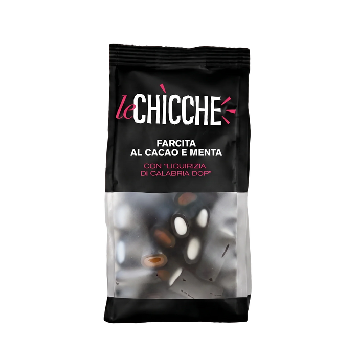 FARCITE AL CACAO E MENTA, saldymedžio saldainiai su kakavos ir mėtų įdaru, 180 g / SILA GUM