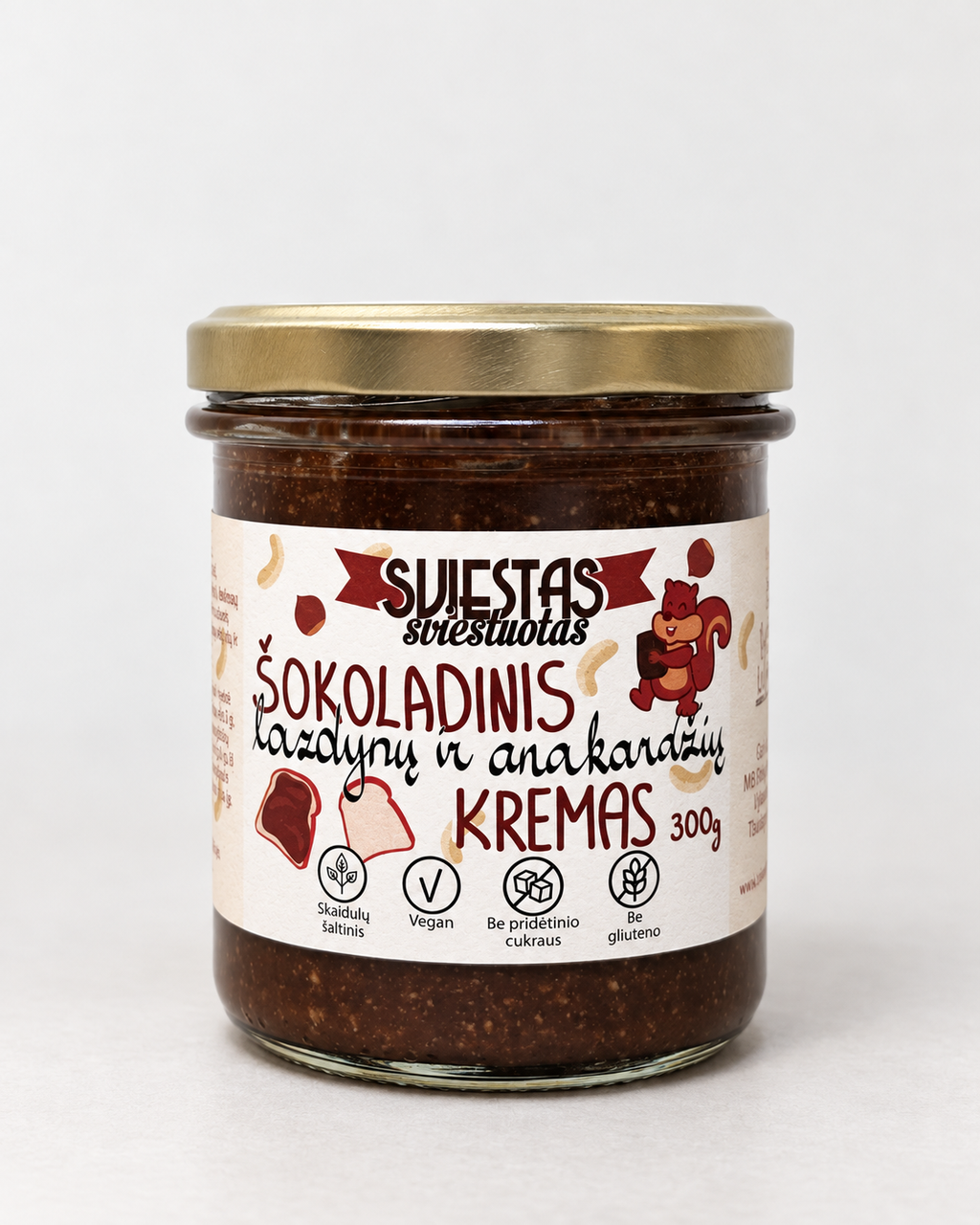 Šokoladinis lazdyno ir anakardžių riešutų kremas – 300 g