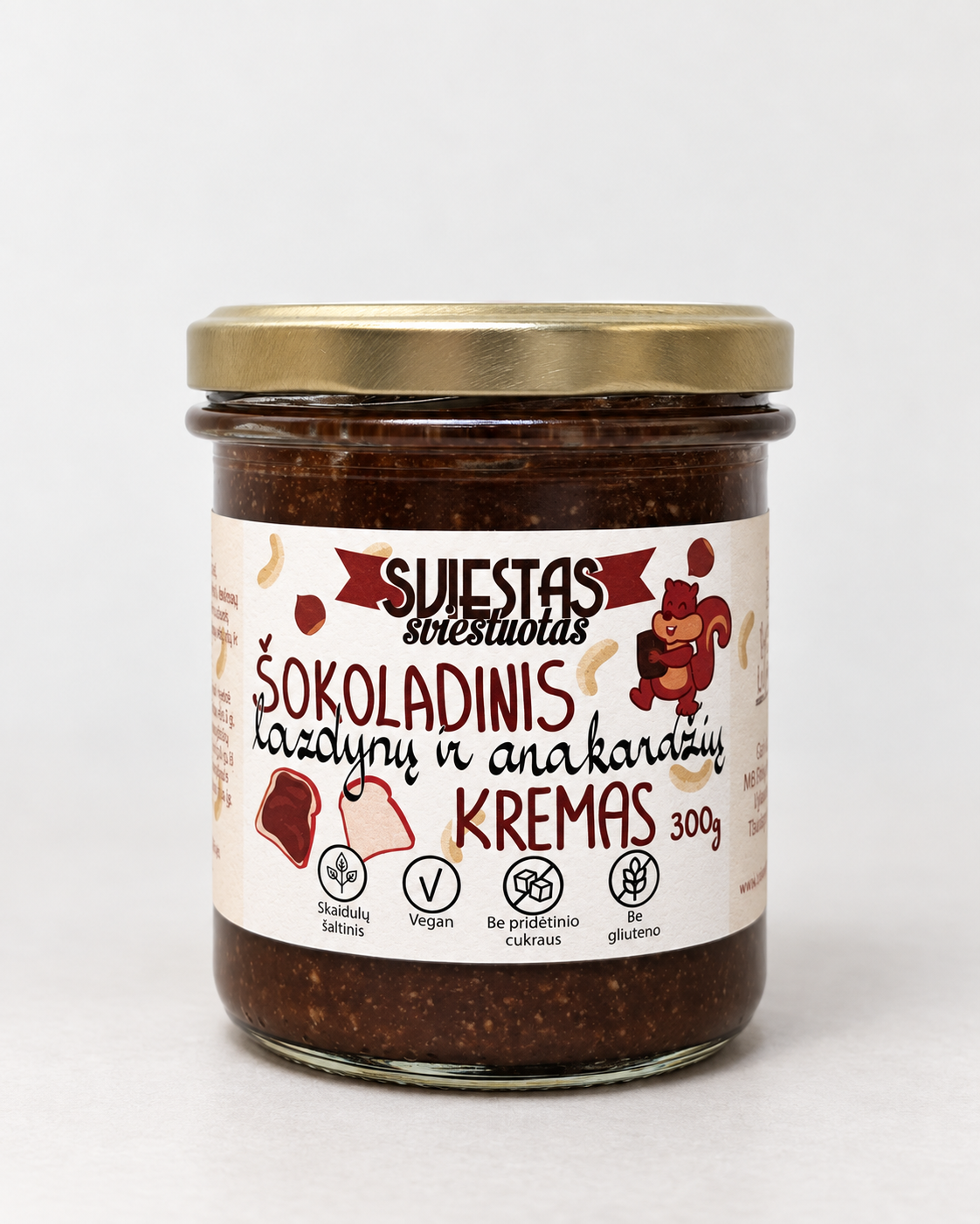Šokoladinis lazdyno ir anakardžių riešutų kremas – 300 g