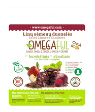 Įkelti vaizdą į galerijos rodinį, Omegafull duonelės su burokėliais ir obuoliais be glitimo 80g
