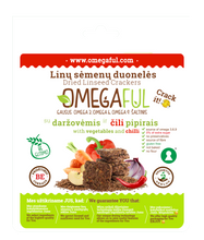 Įkelti vaizdą į galerijos rodinį, Omegafull duonelės su daržovėmis ir čili, be glitimo 80g
