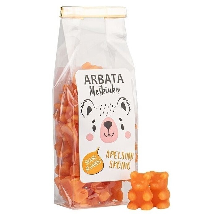 TIRPI ARBATA MEŠKIUKAI, apelsinų skonio 125g.
