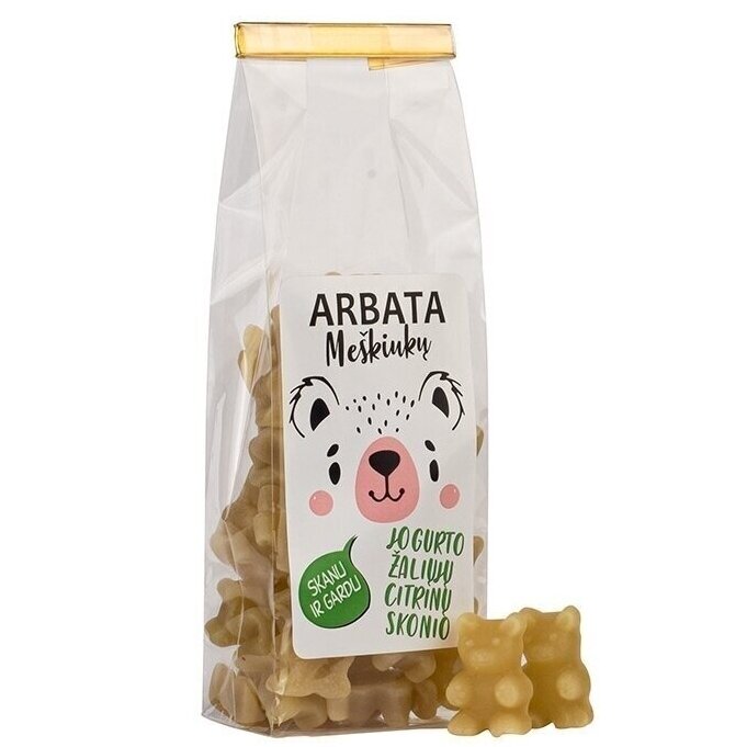 TIRPI ARBATA MEŠKIUKAI, žaliųjų citrinų ir jogurto skonio 125g.