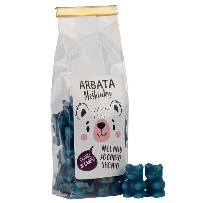 TIRPI ARBATA MEŠKIUKAI, mėlynių jogurto skonio 125g.